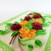 Green Theme Flower Bunch with Roses Greeting Card image