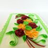 Green Theme Flower Bunch with Roses Greeting Card image