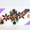 Beautiful Purple Flowers With Beads Greeting Card image