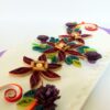 Beautiful Purple Flowers With Beads Greeting Card image