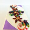 Beautiful Purple Flowers With Beads Greeting Card image