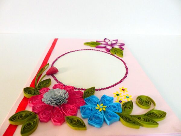 Beaded Circle Flowers Greeting Card image Beaded Circle Flowers Greeting Card image