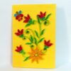 Yellow Themed Red Wildflowers Greeting Card image