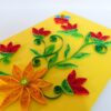 Yellow Themed Red Wildflowers Greeting Card image