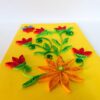 Yellow Themed Red Wildflowers Greeting Card image