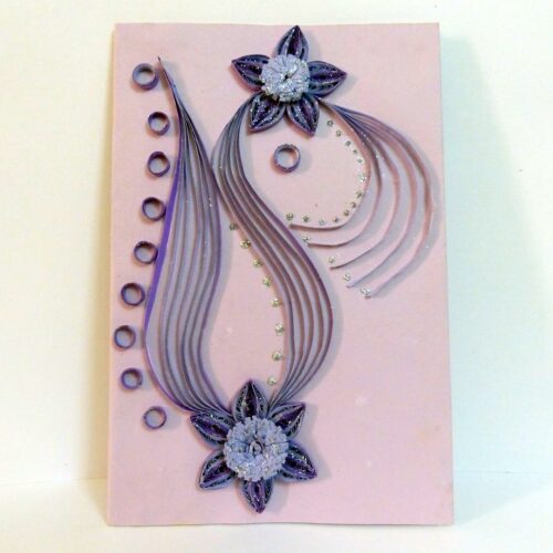 Purple Flowers Greeting Card image