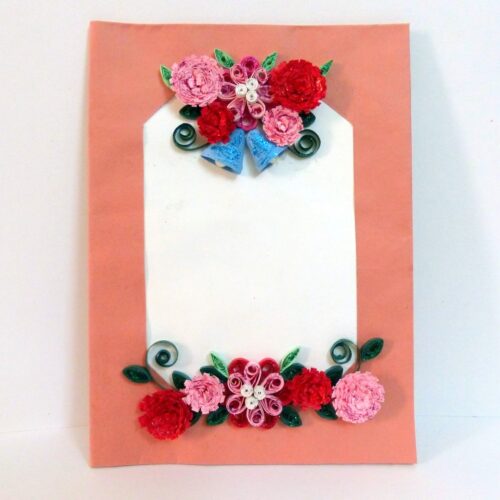 Orange Base Multi Flowers Greeting Card image