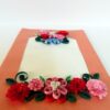 Orange Base Multi Flowers Greeting Card image Orange Base Multi Flowers Greeting Card image