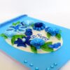Blue Themed Semicircle Greeting Card image Blue Themed Semicircle Greeting Card image