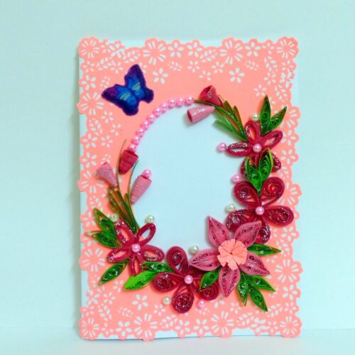 Awesome Pink Shaded Variety Flowers Greeting Card image