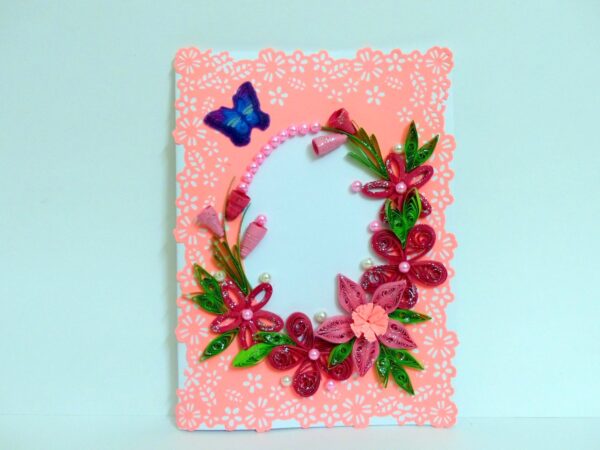 Awesome Pink Shaded Variety Flowers Greeting Card image