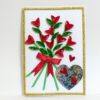 Glittering Love Hearts Bouquet Greeting card image