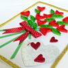 Glittering Love Hearts Bouquet Greeting card image