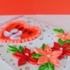 Love Swans With All Red Theme Valentine's Day Greeting Card image