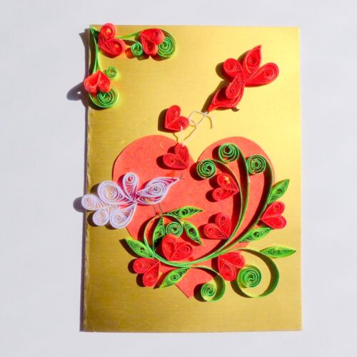 Bird Spreading Love Greeting Card image