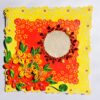 Beautiful Flower Paper Border Lace Yellow Themed Greeting Card image