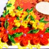 Beautiful Flower Paper Border Lace Yellow Themed Greeting Card image