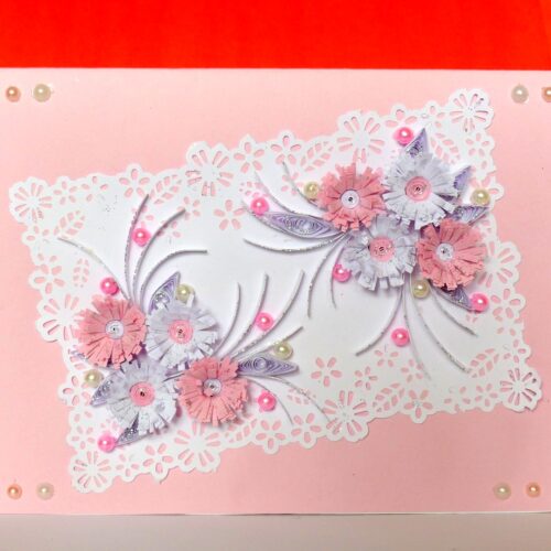 Sweet Pink and White Flowers Greeting Card image