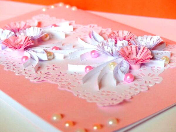 Sweet Pink and White Flowers Greeting Card image