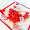 Red Multiple Flowers With Golden Leaves Greeting Card image Red Multiple Flowers With Golden Leaves Greeting Card image