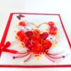 Red Multiple Flowers With Golden Leaves Greeting Card image Red Multiple Flowers With Golden Leaves Greeting Card image