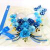 Blue Multiple Flowers in Heart Greeting Card image Blue Multiple Flowers in Heart Greeting Card image