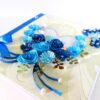 Blue Multiple Flowers in Heart Greeting Card image Blue Multiple Flowers in Heart Greeting Card image
