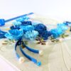 Blue Multiple Flowers in Heart Greeting Card image Blue Multiple Flowers in Heart Greeting Card image