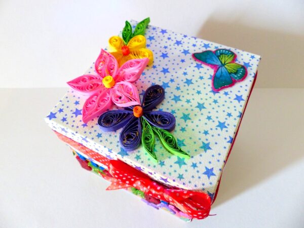 Quilled Birthday Explosion Box Greeting Card image Quilled Birthday Explosion Box Greeting Card image