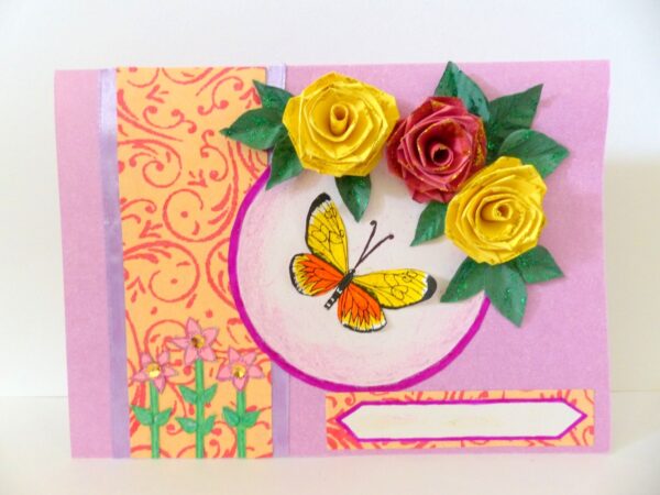 Pink Themed Roses Greeting Card image Pink Themed Roses Greeting Card image