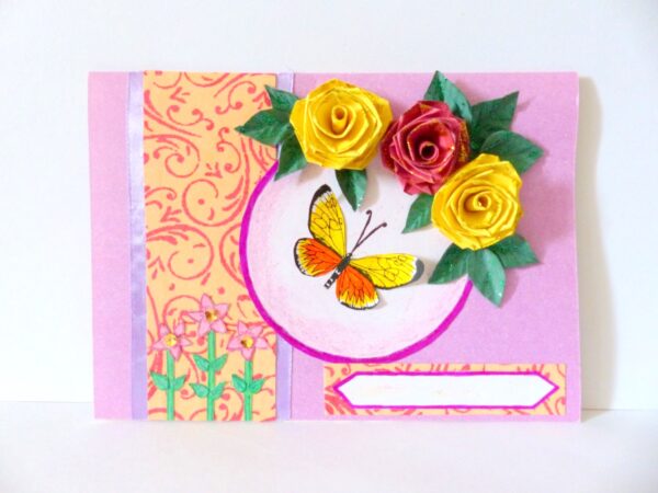 Pink Themed Roses Greeting Card image Pink Themed Roses Greeting Card image