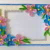 Glittering Sweet Pink and Blue Photo Frame Greeting Card image