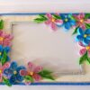 Glittering Sweet Pink and Blue Photo Frame Greeting Card image