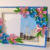 Glittering Sweet Pink and Blue Photo Frame Greeting Card image