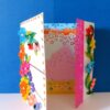 Multicolor Flowers Mini Scrapbook Greeting Card image Multicolor Flowers Mini Scrapbook Greeting Card image