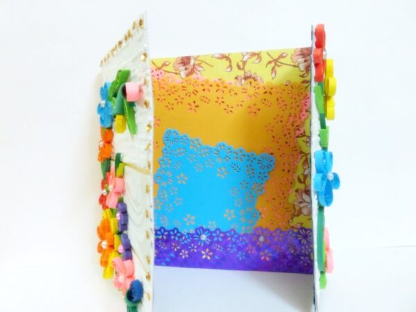 Multicolor Flowers Mini Scrapbook Greeting Card image