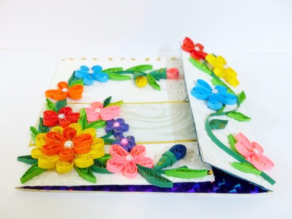 Multicolor Flowers Mini Scrapbook Greeting Card image