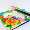 Multicolor Flowers Mini Scrapbook Greeting Card image