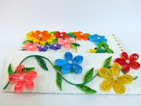 Multicolor Flowers Mini Scrapbook Greeting Card image