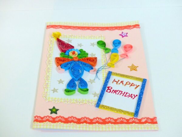 Birthday Joker With Balloons Greeting Card image