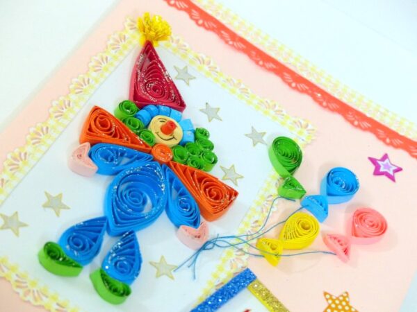 Birthday Joker With Balloons Greeting Card image