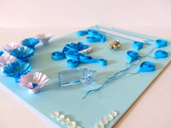 Quilled Baby Boy Greeting Card image