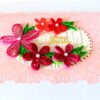 Quilled Pink Themed Birthday Greeting Card image