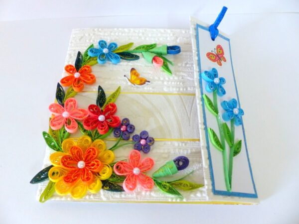 Multicolor Flowers Mini Scrapbook Greeting Card image