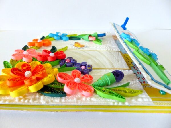 Multicolor Flowers Mini Scrapbook Greeting Card image