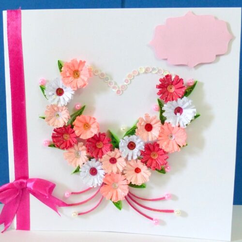 All Pink Heart Greeting Card image