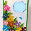 Multicolor Flowers Corner Handmade Greeting Card image Multicolor Flowers Corner Handmade Greeting Card image