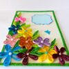 Multicolor Flowers Corner Handmade Greeting Card image Multicolor Flowers Corner Handmade Greeting Card image