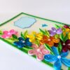 Multicolor Flowers Corner Handmade Greeting Card image Multicolor Flowers Corner Handmade Greeting Card image