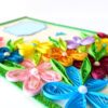 Multicolor Flowers Corner Handmade Greeting Card image Multicolor Flowers Corner Handmade Greeting Card image